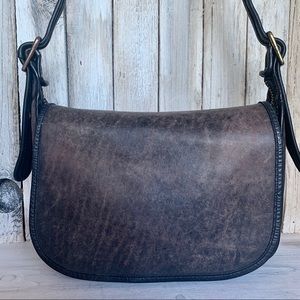 Vintage Leather Saddle Bag